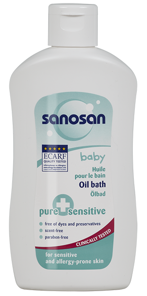 სანოსანი  Pure & sensitive - აბაზანის ზეთი მგრძნობიარე კანისათვის / SANOSAN OIL BATH