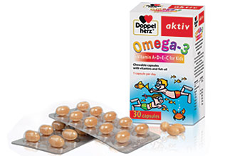 დოპელჰერც აქტივი ომეგა-3 ვიტამინი A+D+E+C საბავშვო / Doppelherz aktiv Omega-3 Kids