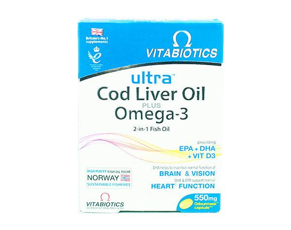 ზღვის თევზის (ვირთევზას) ღვიძლის ქონი / Ultra God Liver Oil Omega 3