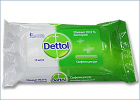 სველი ხელსახოცები / Dettol 