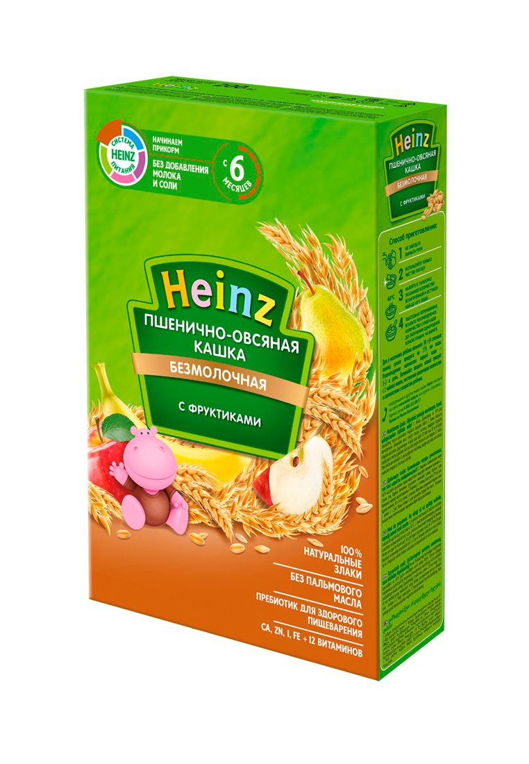 ჰეინცი - ხორბლის და შვრიის ფაფა ხილით / Heinz