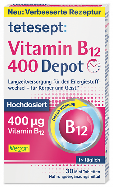 ტეტესეპტი ვიტამინი B12 დეპო / Tetesept Vitamin B12 Depot