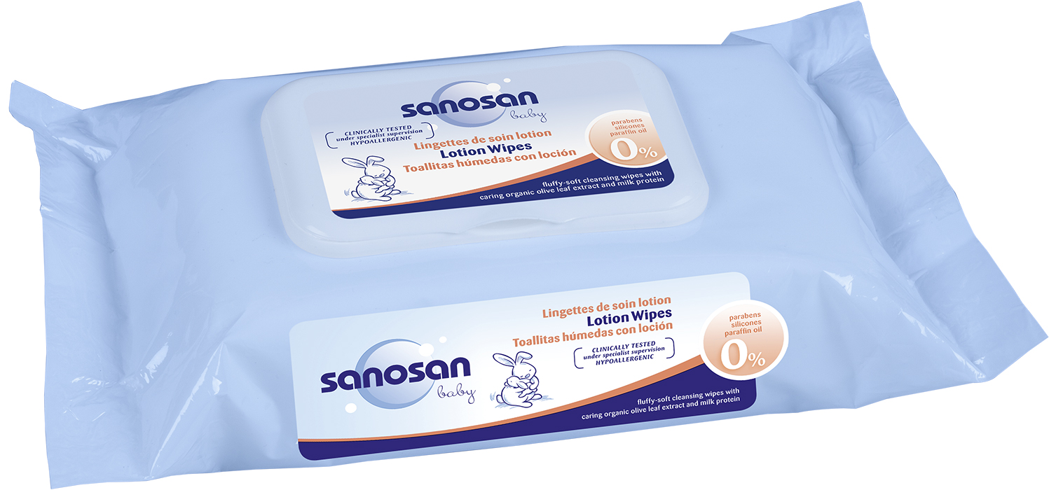 სანოსანი - საბავშვო სველი ხელსახოცი / SANOSAN LOTION WIPES