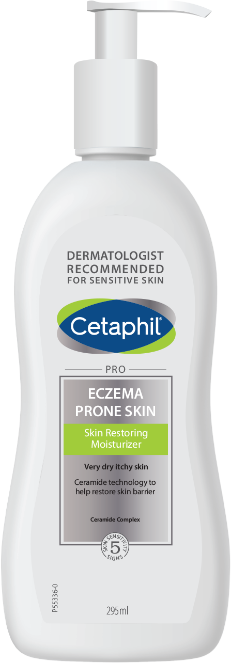 სეტაფილ ტანის დამატენიანებელი ლოსიონი მშრალი, ატოპიისადმი მიდრეკილი კანისთვის / Cetaphil PRO Eczema –Prone Skin