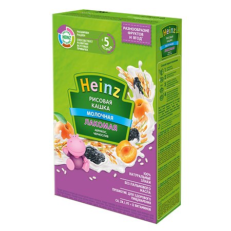 ჰეინცი - ბრინჯის ფაფა გარგარით და შავი ქლიავით / Heinz